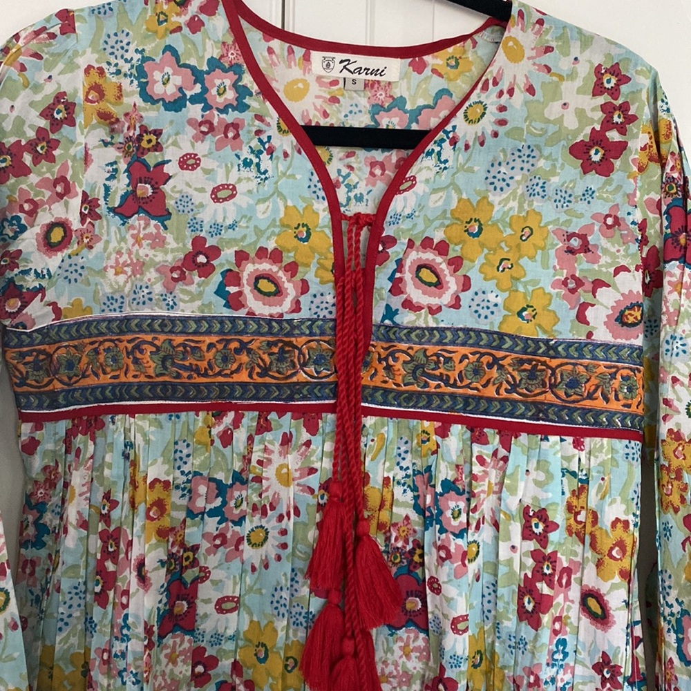 Brand new hand block dress. Petite small - Picture 2 of 6